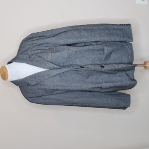 A new day Gray and Black Puff Sleeve Tweed Blazer Size XXL
